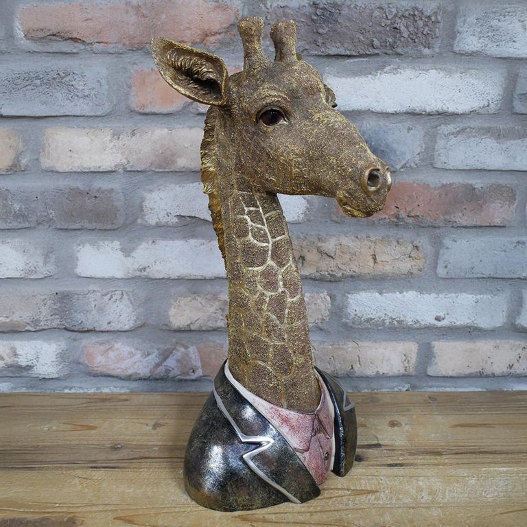 Giraffe Bust Statue