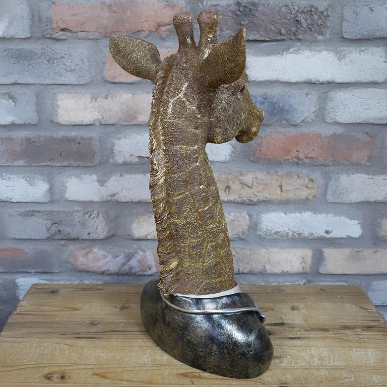 Giraffe Bust Statue