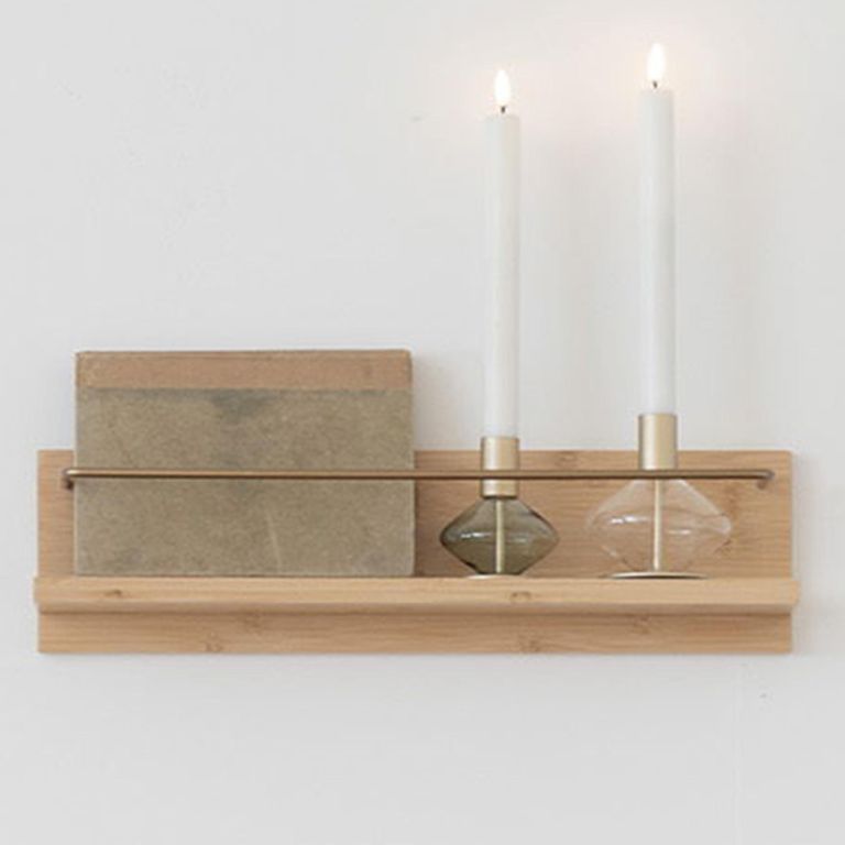 Candle Holder - Set of 2 - Glass and Metal