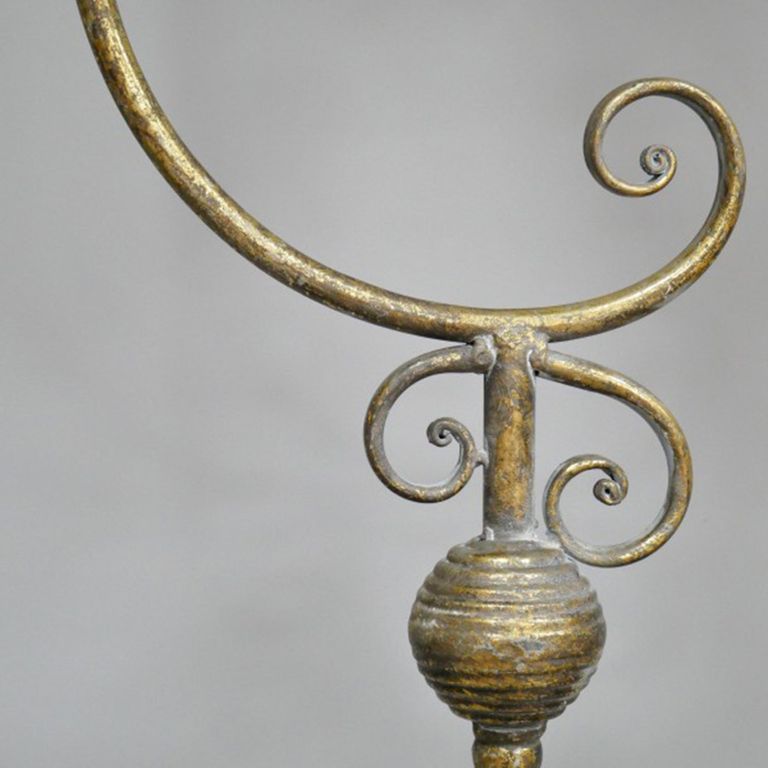 Gold Floor Stand Hanging Lantern - Set of 2 - Metal