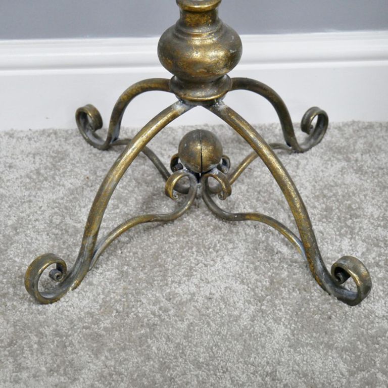 Gold Floor Stand Hanging Lantern - Set of 2 - Metal