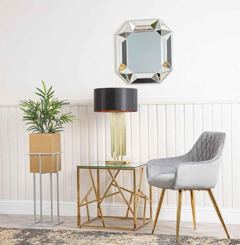 Plant Stand - Gold and Silver