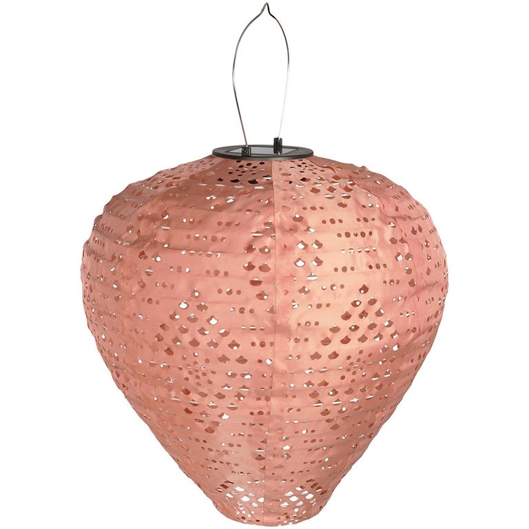 Greatham LED Lantern - Pink - Metal