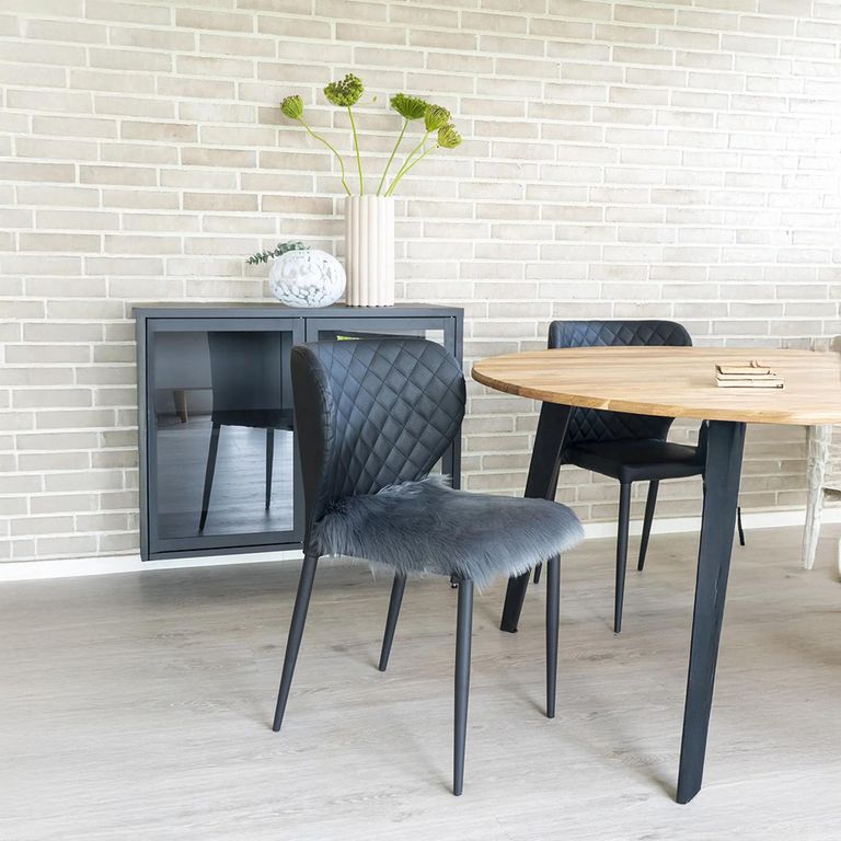 Seat Cushion - Faux Lambskin - Grey