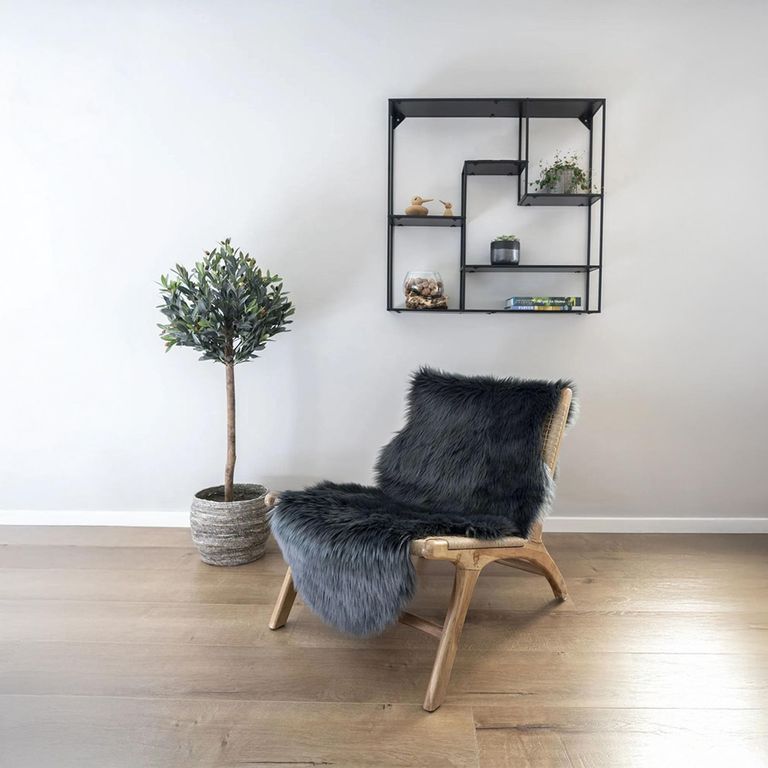 Throw - Faux Lambskin - Grey