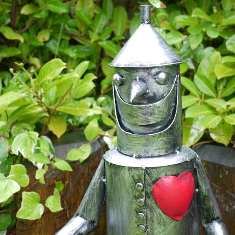 Medium Tin Man Statue - Set of 2 - Grey Metal