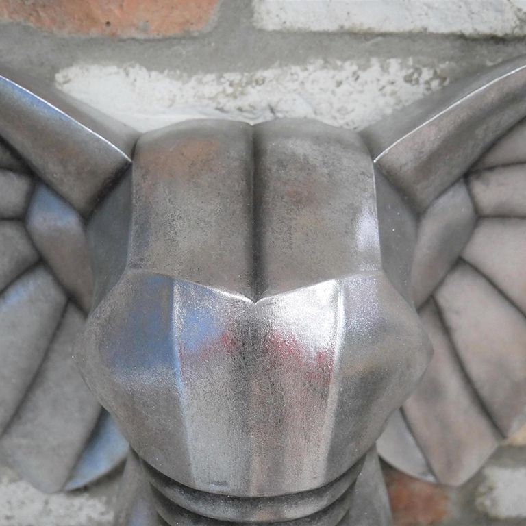 Grey Resin Elephant Head