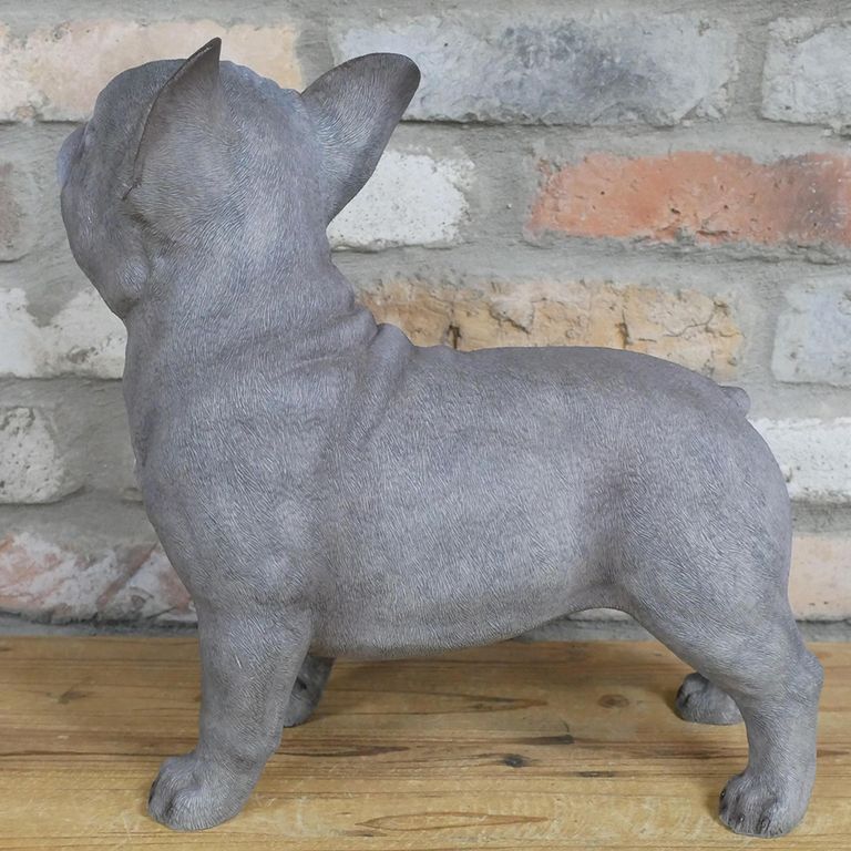 Grey Frenchie Statue - Set of 2 - Resin
