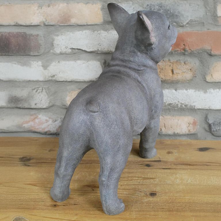 Grey Frenchie Statue - Set of 2 - Resin