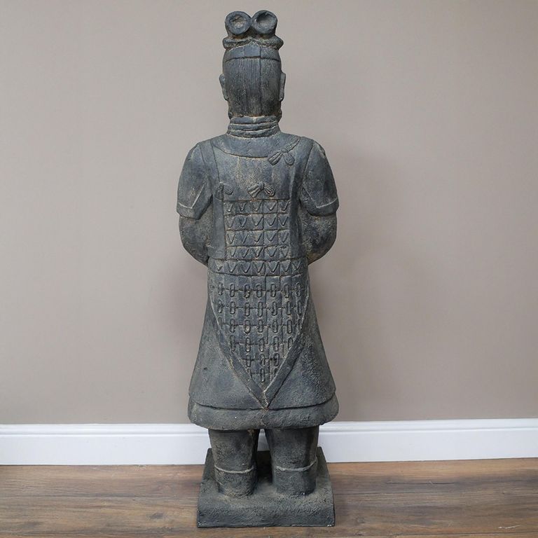 Grey Warrior Statue - Standing - Resin