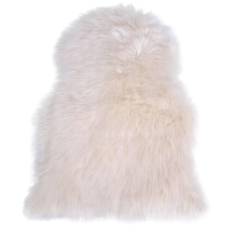 Throw - 50cm - Faux Lambskin - Ivory