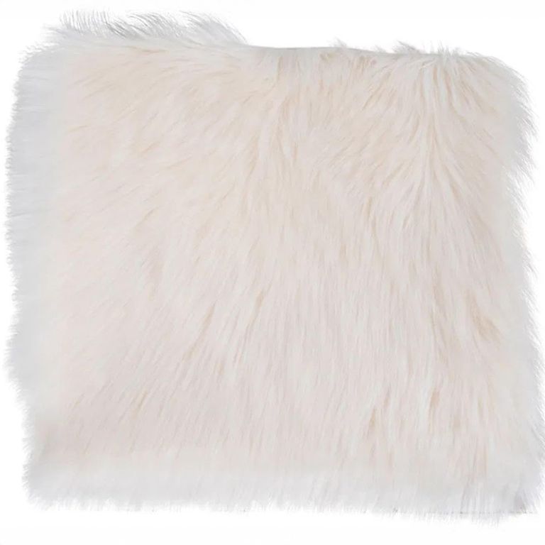 Seat Cushion - Faux Lambskin - Ivory