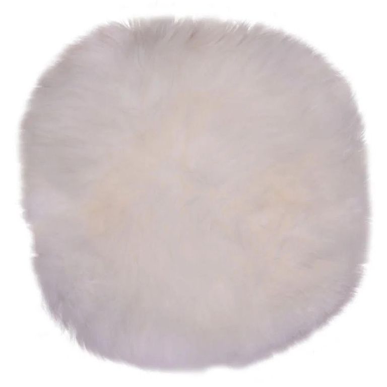 Round Seat Cushion - Lambskin - Ivory