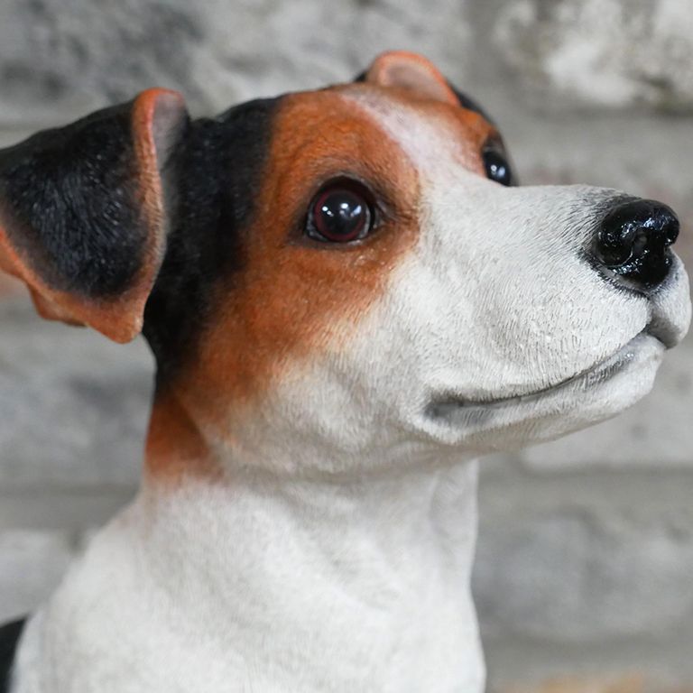 Jack Russell Sitting Dog Ornament - Set of 2 - Resin