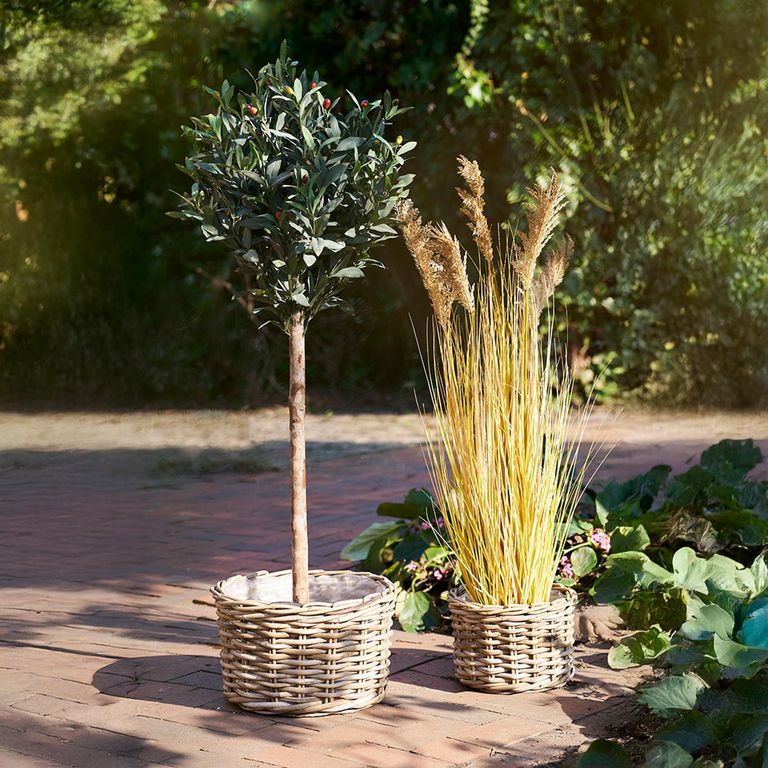 Kalak Kubu Rattan Basket - Set of 2 - Natural