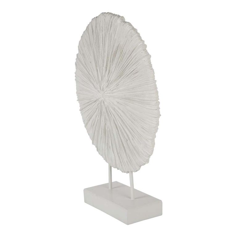 Orbis Sculpture - White Textured - On Stand