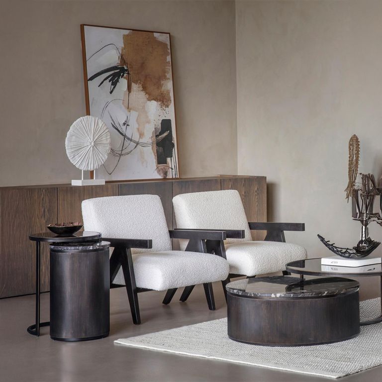 Orbis Sculpture - White Textured - On Stand