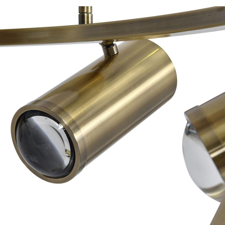 Stukely Pendant - Brushed Brass - Eight Spotlight