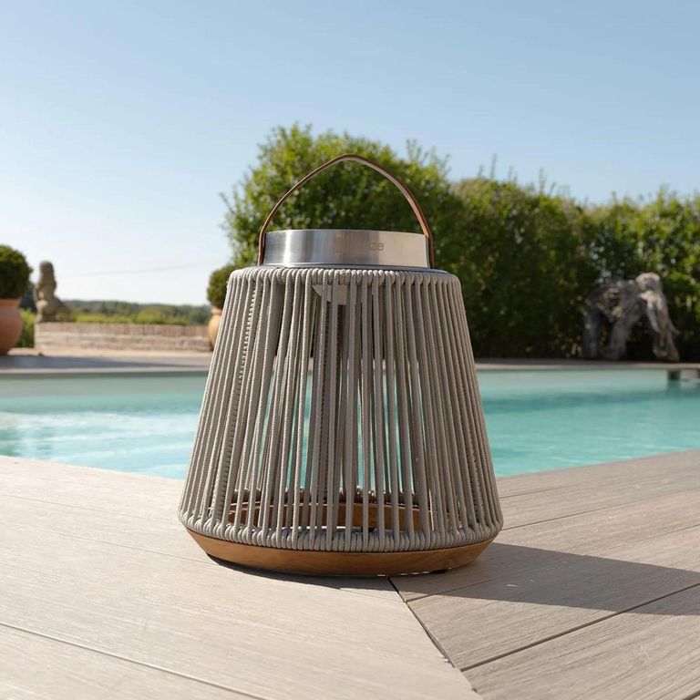 Athena Garden Light - Small - Solar - with Stand - Light Grey Stainless Steel