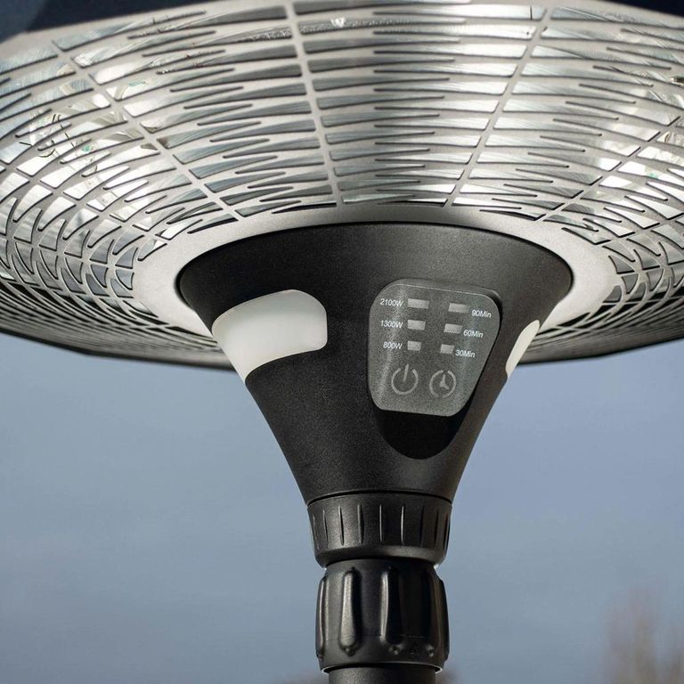 Helio Freestanding Electric Patio Heater - 2100w - Charcoal