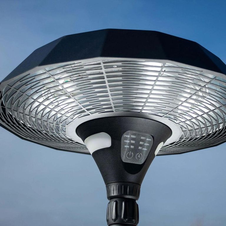 Helio Freestanding Electric Patio Heater - 2100w - Charcoal