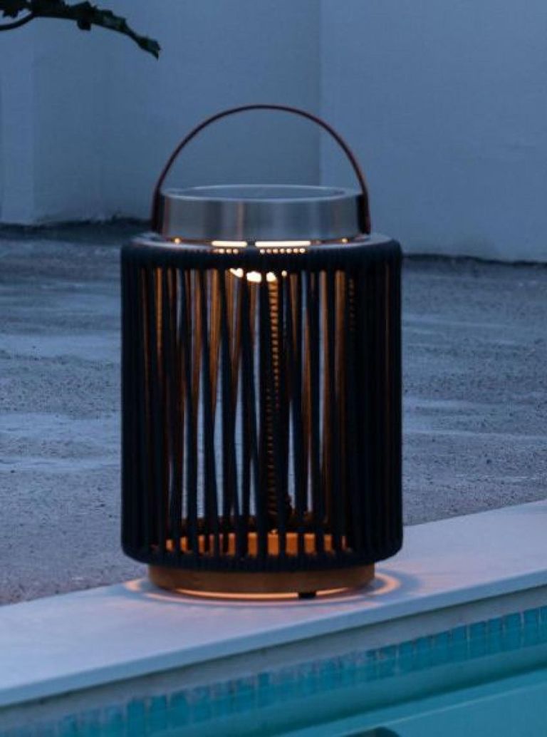 Luna Garden Light - Small - Solar - Charcoal Aluminium
