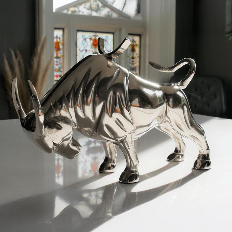 Bull Bottle Holder - Metal - Set of 2