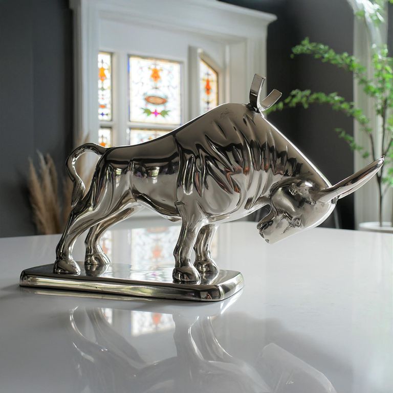 Bull Bottle Holder with Base - Set of 2