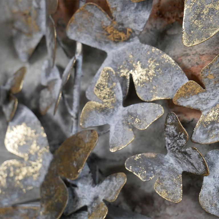 Wall Mirror - Round - Ornate Butterfly - Set of 2 - Metal