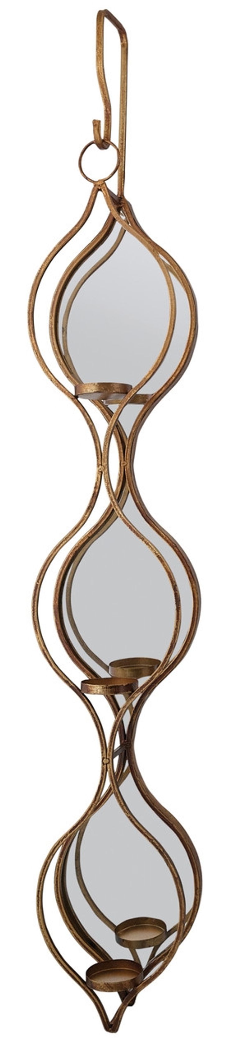 Ellie Candle Holder - Mirrored - Triple - Set of 4