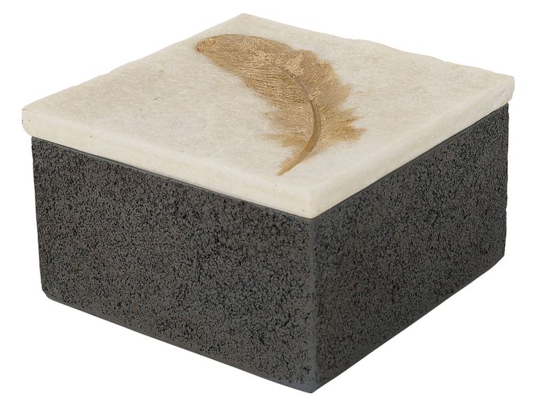 Feather Small Box - Gold - Set of 4