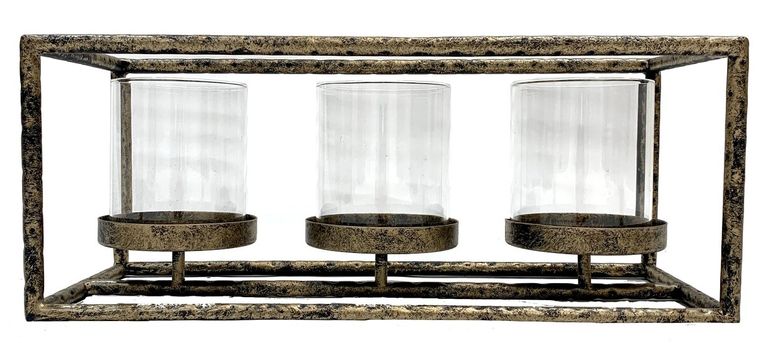 Imogen Candle Holder - Antique Gold - Set of 2