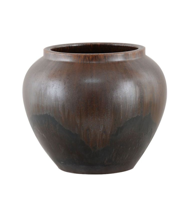 Orna Wood Vase - Brown - Small
