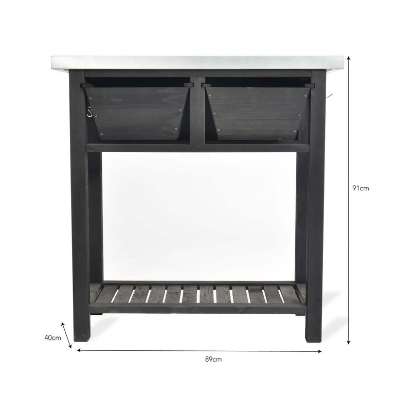 Moreton Outdoor Black Potting Storage Unit