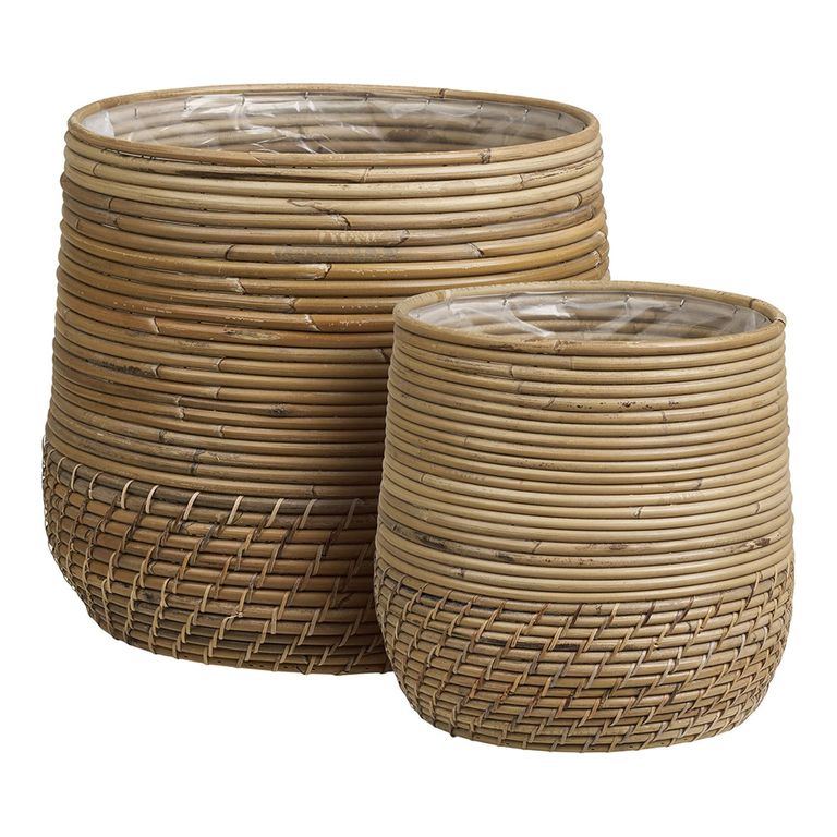 Moro Kubu Rattan Basket - Set of 2 - Natural