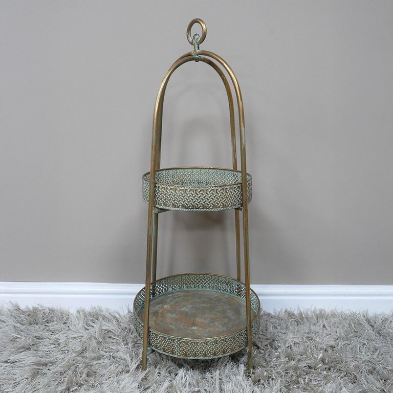Moroccan Style Shelves - 2 Tier - Set of 2 - Metal