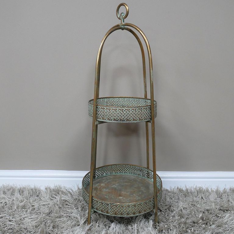 Moroccan Style Shelves - 2 Tier - Set of 2 - Metal