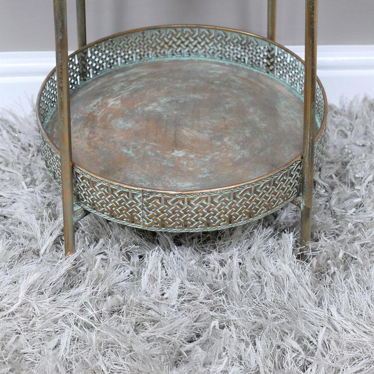 Moroccan Style Shelves - 2 Tier - Set of 2 - Metal