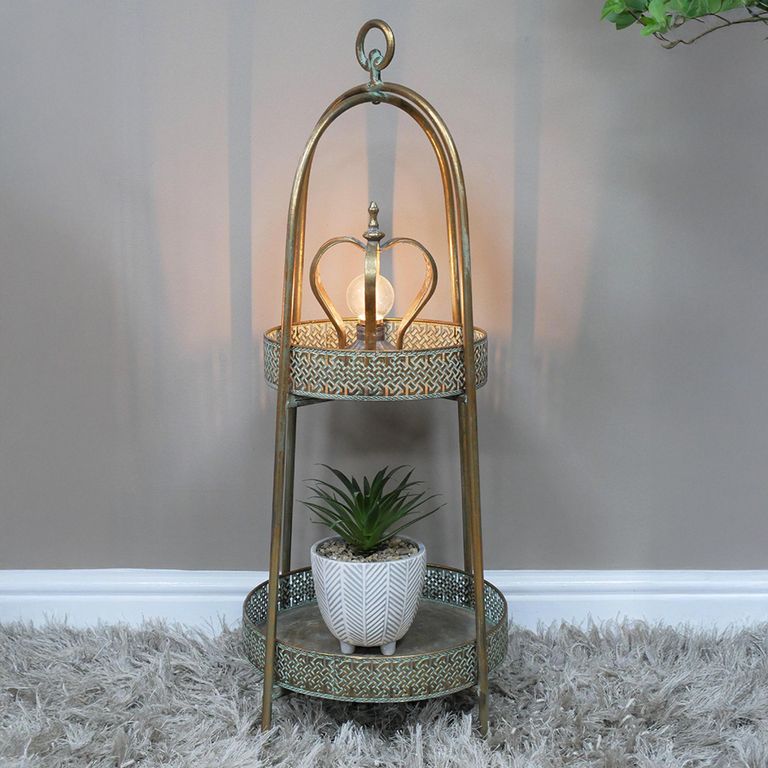 Moroccan Style Shelves - 2 Tier - Set of 2 - Metal