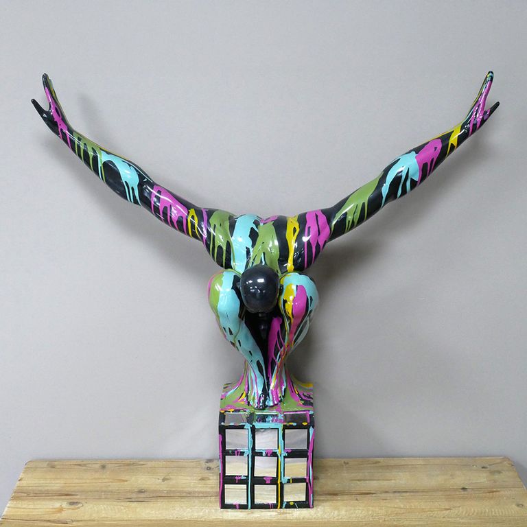 Multi-Colour Man Statue - Resin