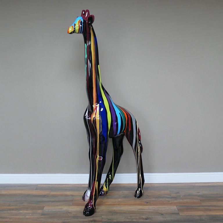 Garden Giraffe Statue - Multi-Coloured - Large - Resin