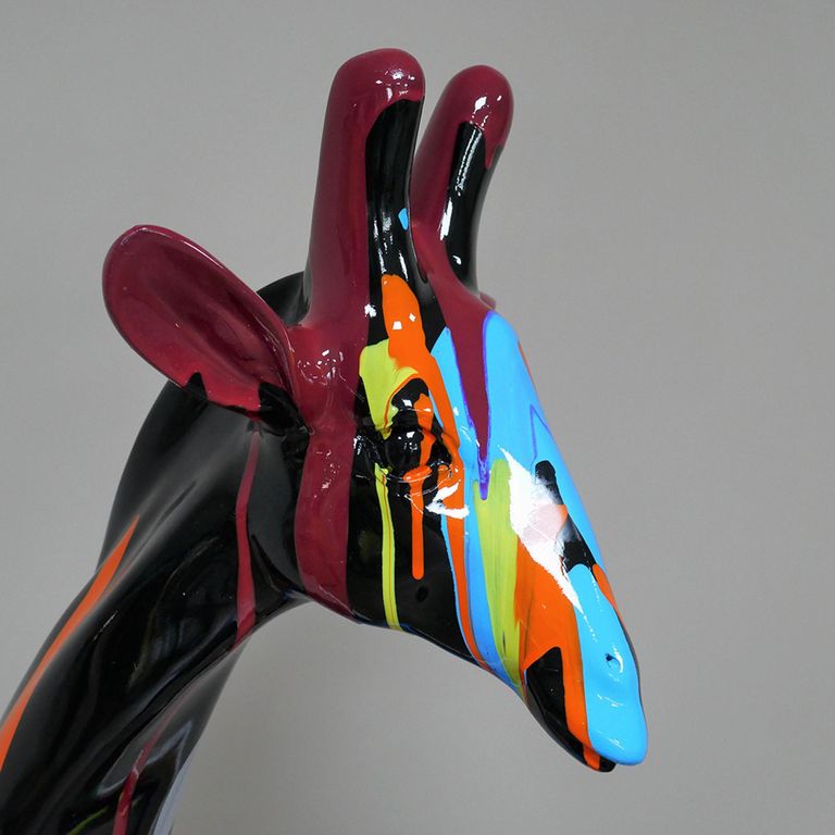 Giraffe Statue - Small - Multi-Coloured - Resin
