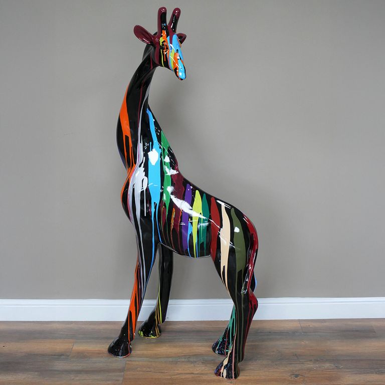 Giraffe Statue - Small - Multi-Coloured - Resin