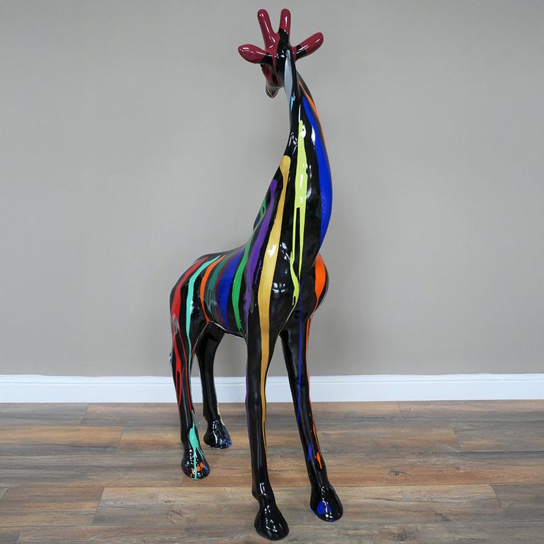 Giraffe Statue - Small - Multi-Coloured - Resin