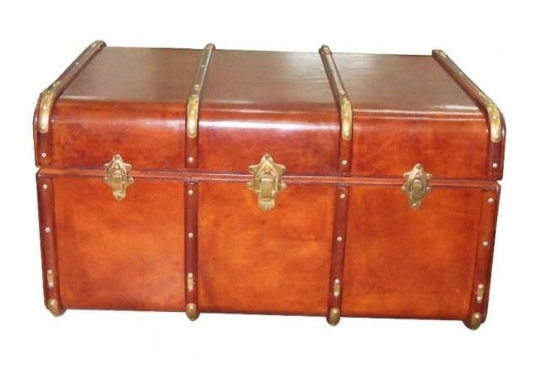 Mysore Handcrafted Cognac Trunk
