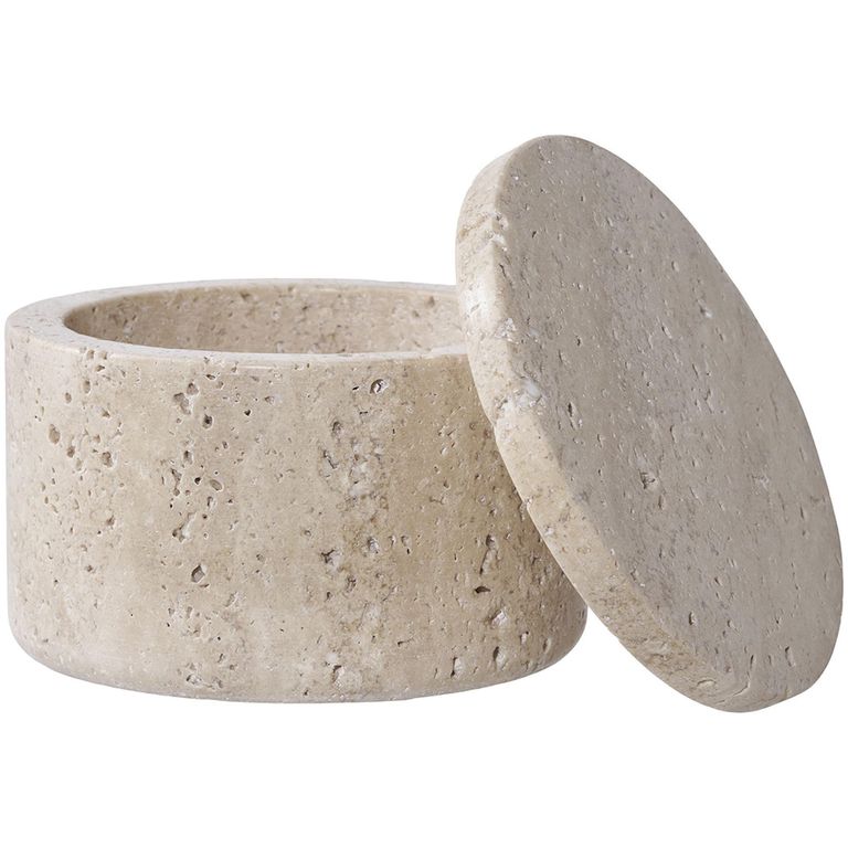 Storage Jar - Round - Travertine - Natural