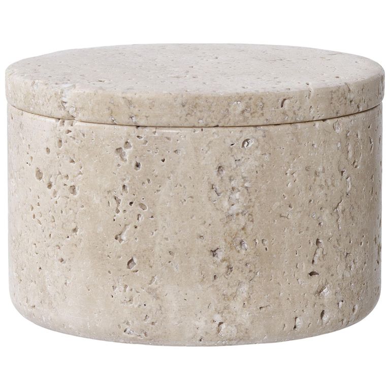 Storage Jar - Round - Travertine - Natural