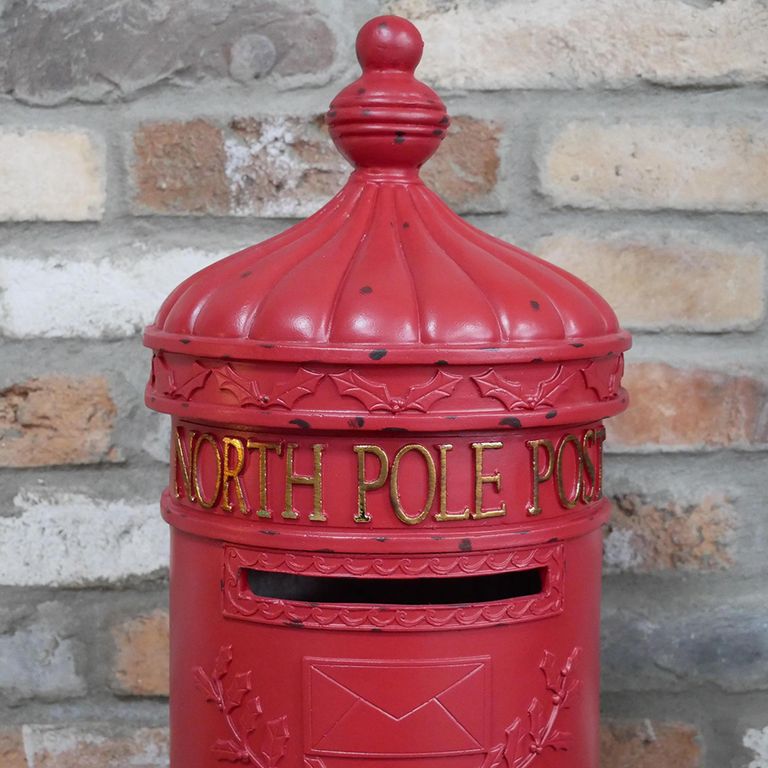 Mail Box - Red Resin - North Pole - Resin