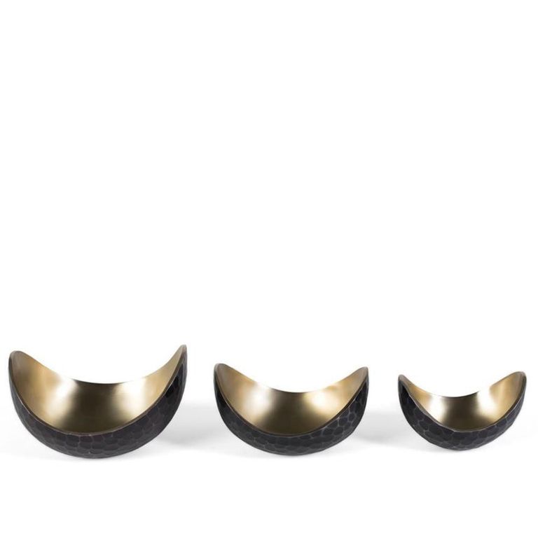 Nova Bowl - Black and Gold - Set of 3 - Metal