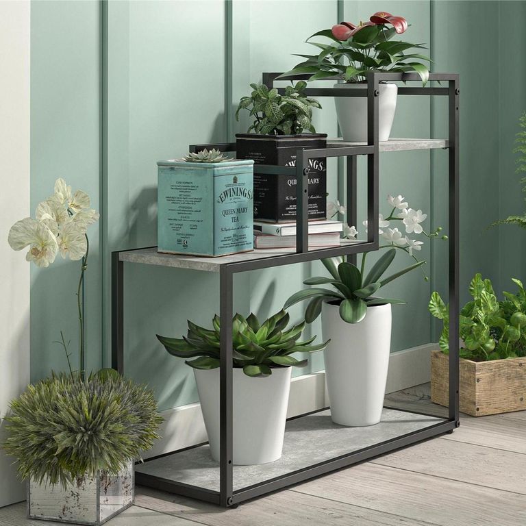 Nowata Weston Light Concrete Plant Stand - 1970868COMNUK